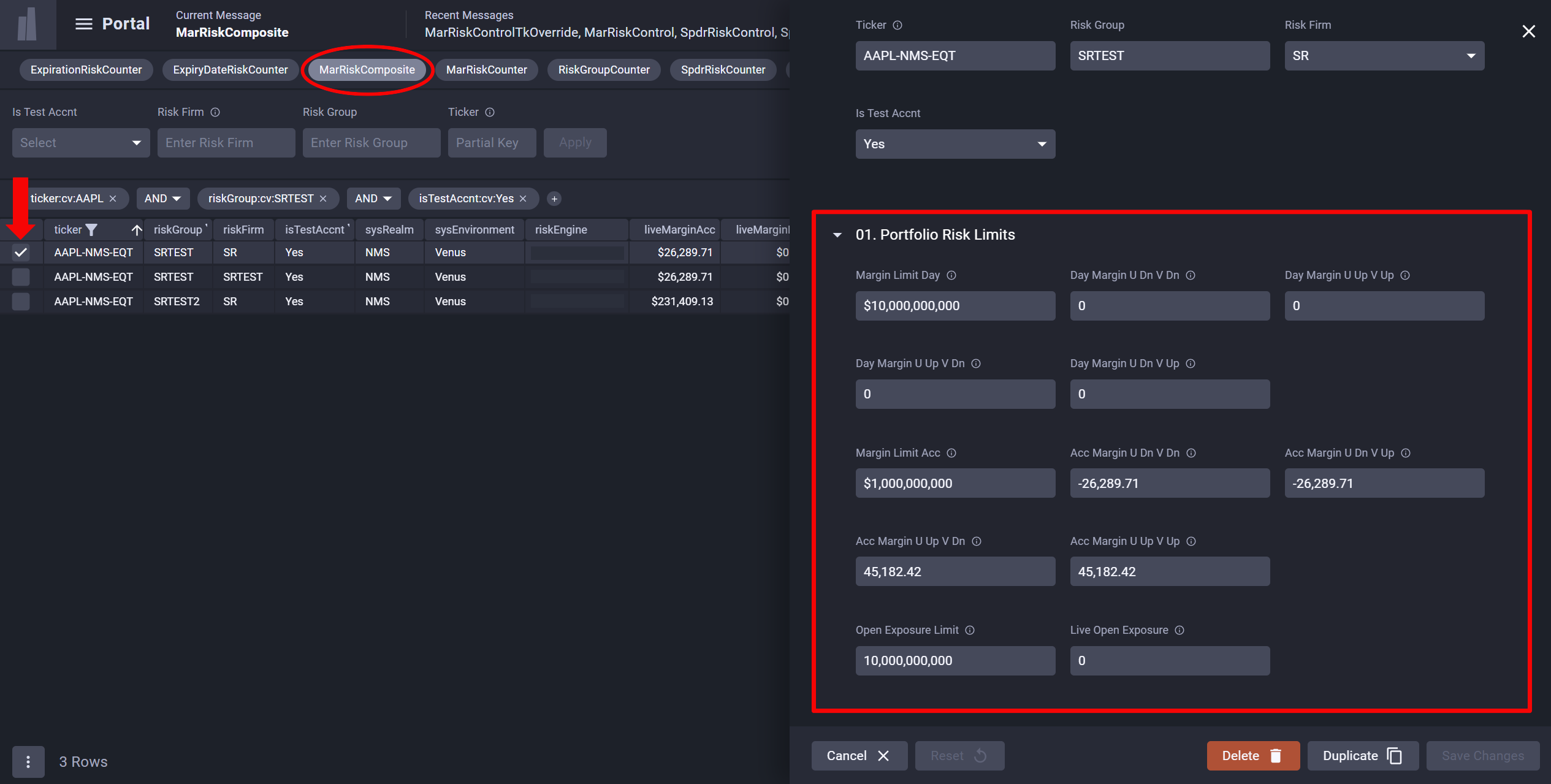 MarRiskComposite record