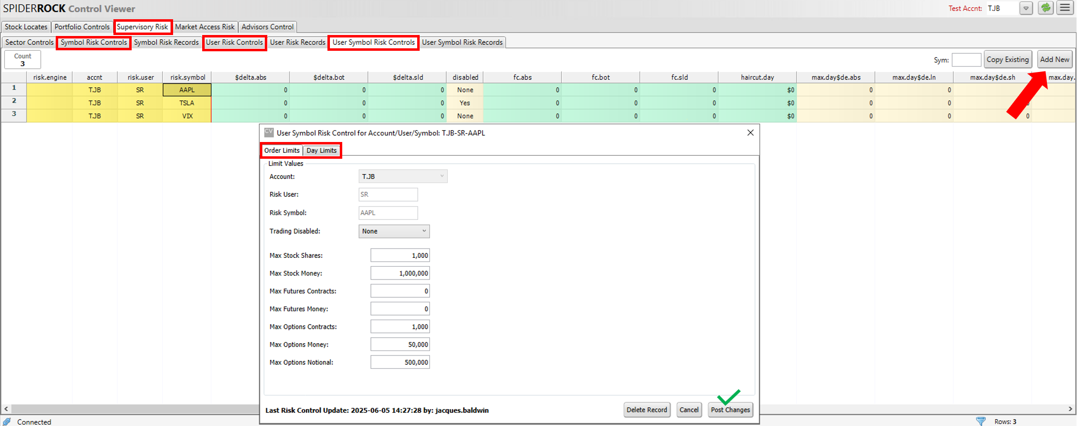 Supervisory controls in Citrix